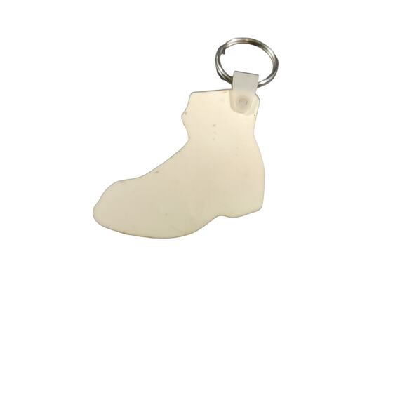 White Work Boot Keychain Hard Plastic - Picture 8 of 8